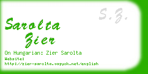 sarolta zier business card